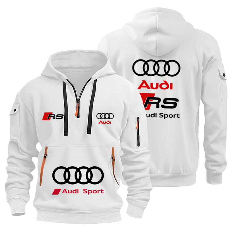 Streetwear Brands - Audi merk unisex motorracehoodie winddicht warm
