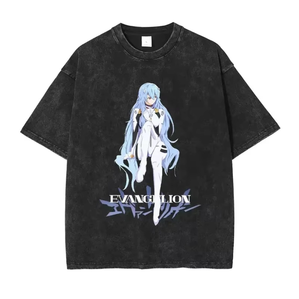 Streetwear Brand Japan - Oversized heren T-shirts kleding EVA anime