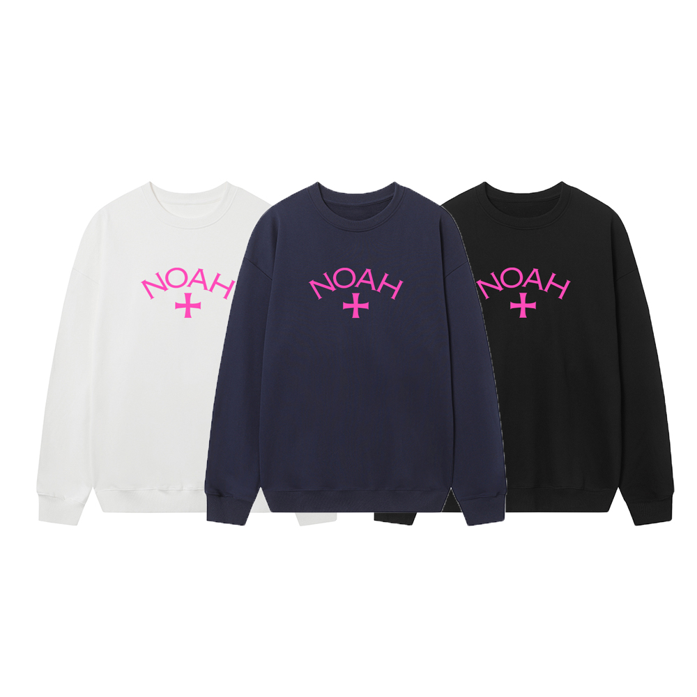 Noah Pink Cross Print Los casu - Streetwear Brand Noah recensie en prijs
